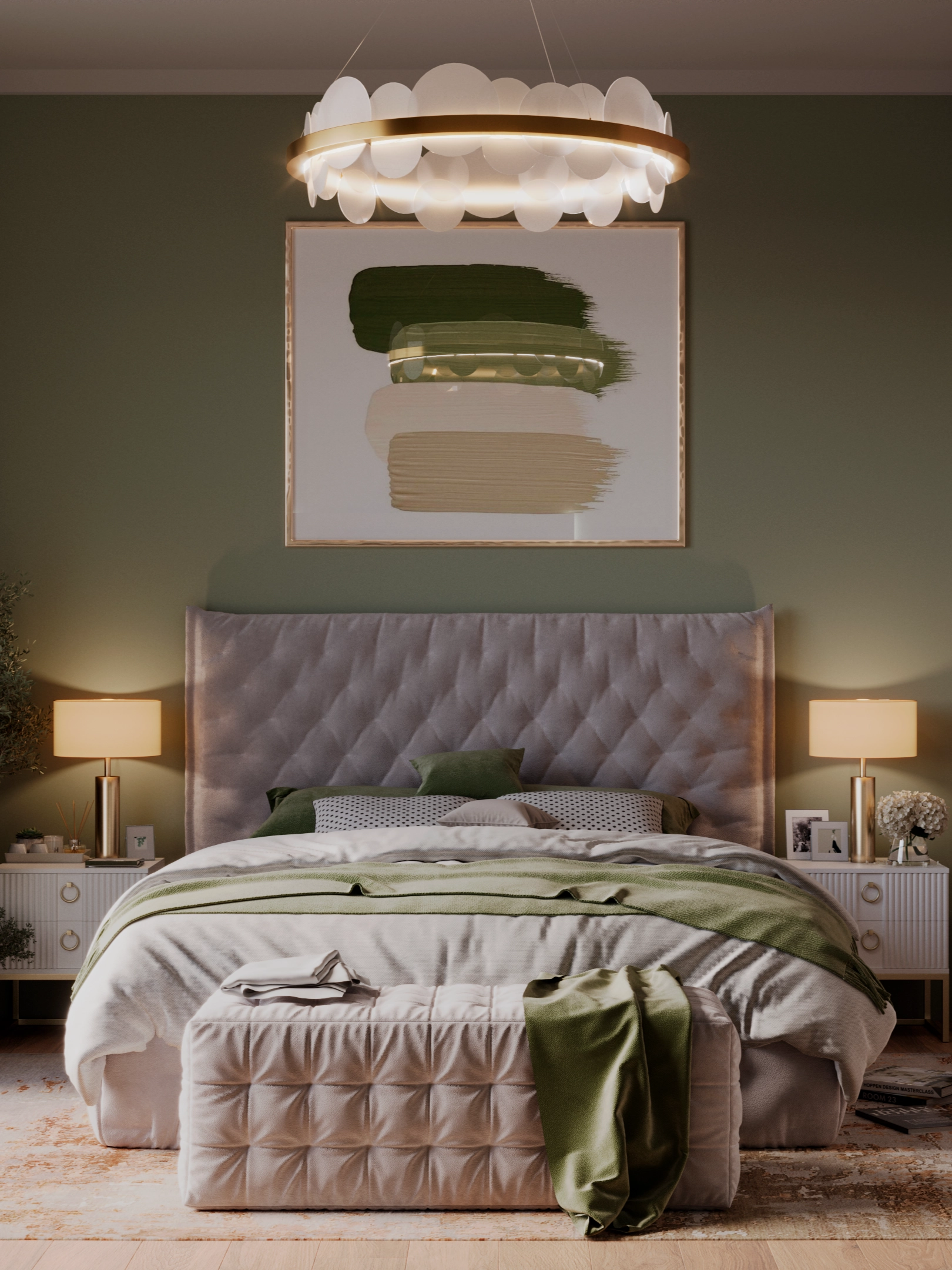 green bedroom